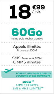 Forfait sans engagement 60Go